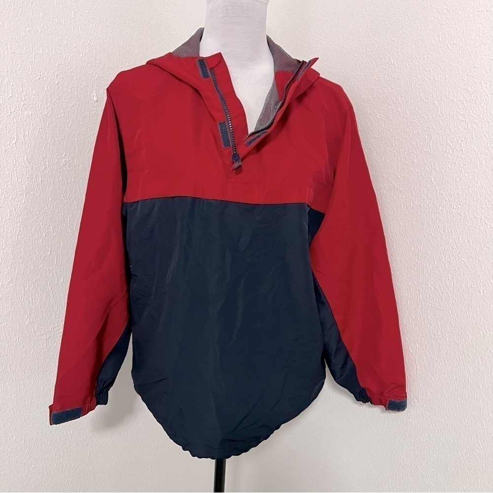 Old Navy Vintage Boys 1/4 Zip Pullover Rain Jacket Windbreaker XL (Men Small)EUC